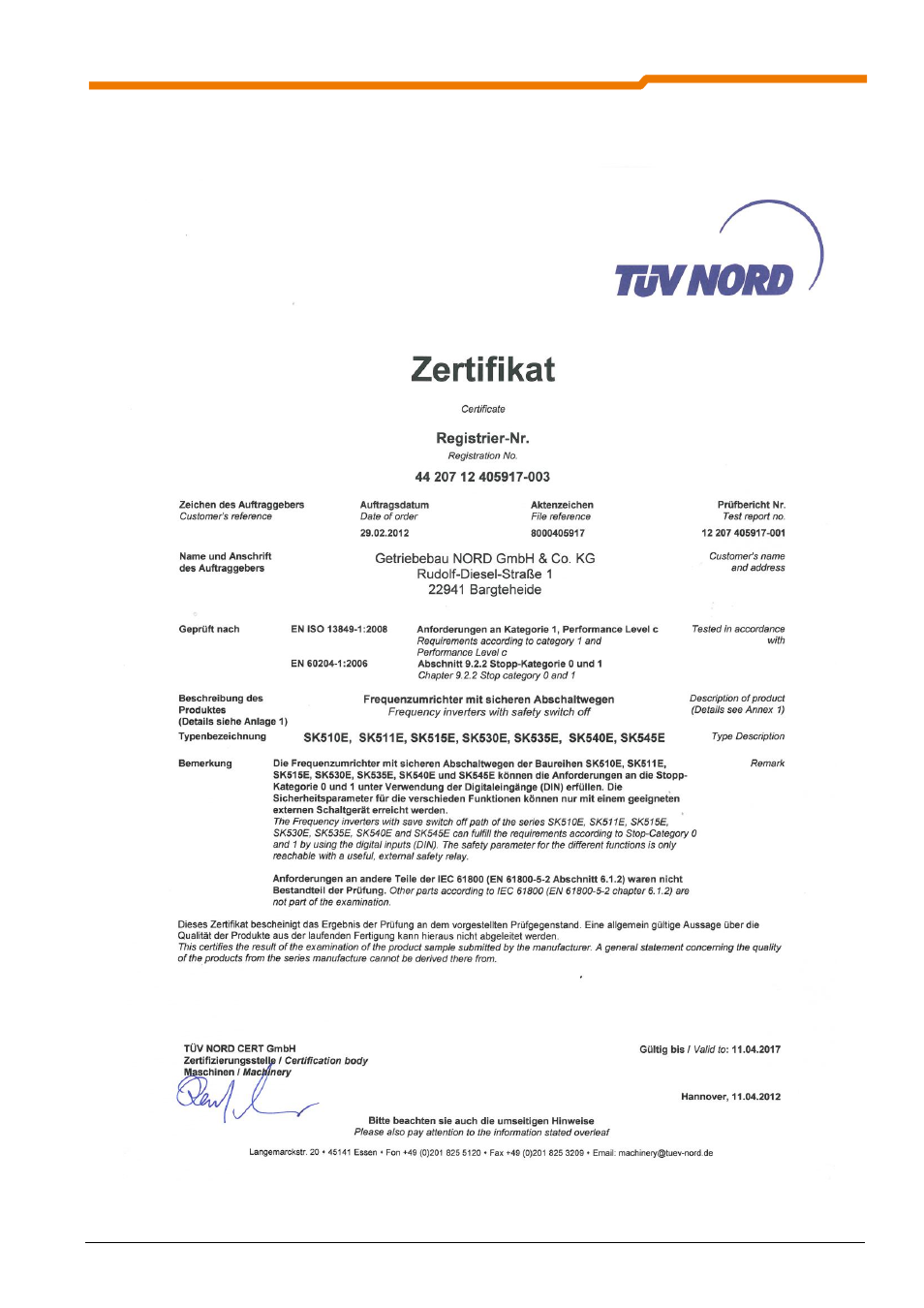 NORD Drivesystems BU0530 User Manual | Page 15 / 56