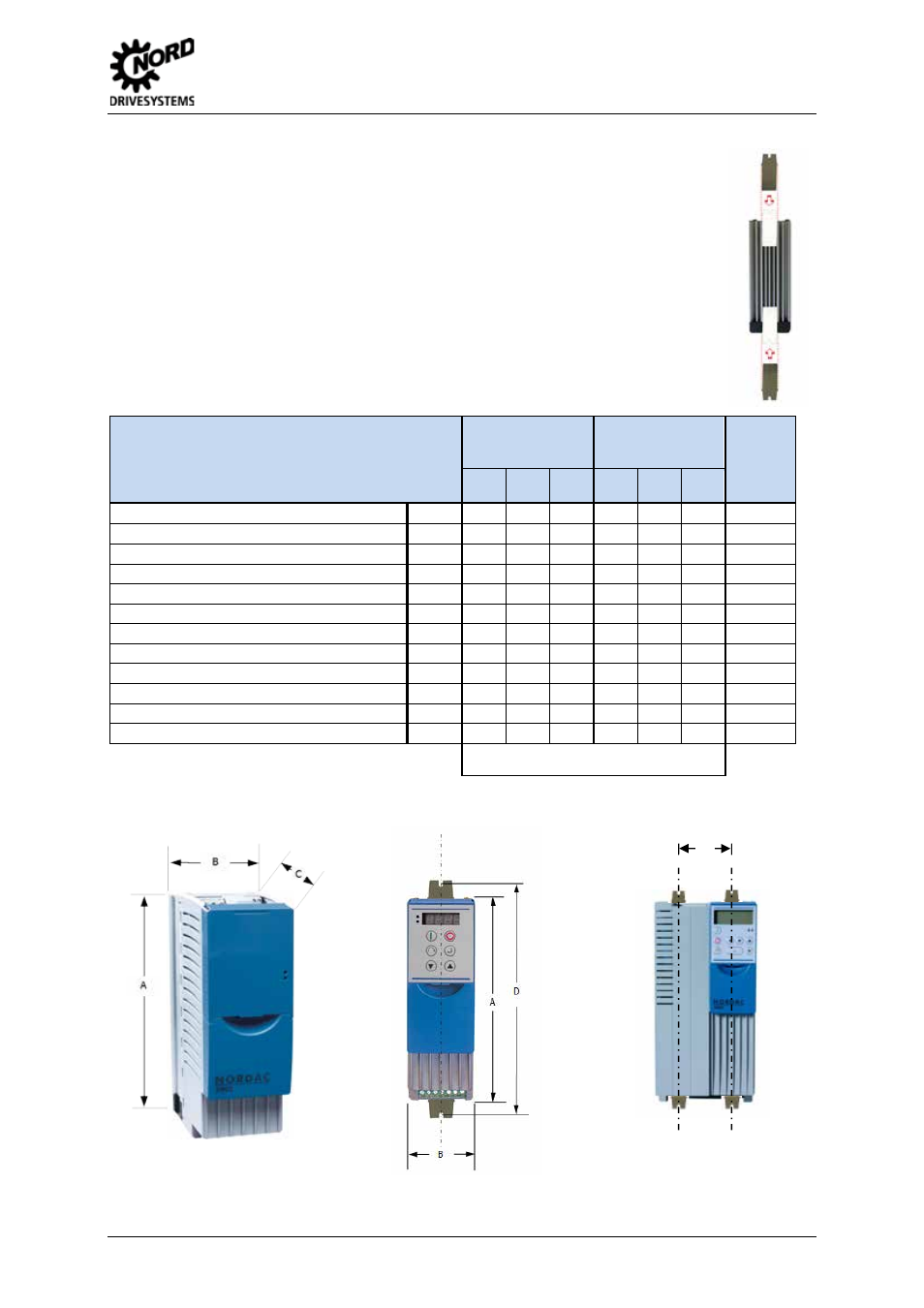 1 sk 5xxe, standard version, Sk 5xxe, standard version, 2 assembly and installation | NORD Drivesystems BU0540 User Manual | Page 13 / 64