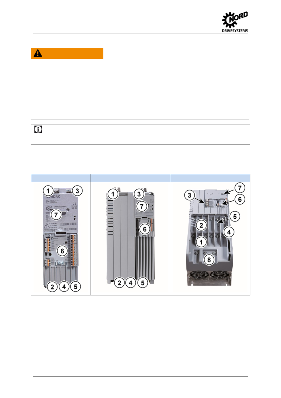 2 electrical connections, Electrical connections, Warning | Thermistor | NORD Drivesystems BU0540 User Manual | Page 14 / 64