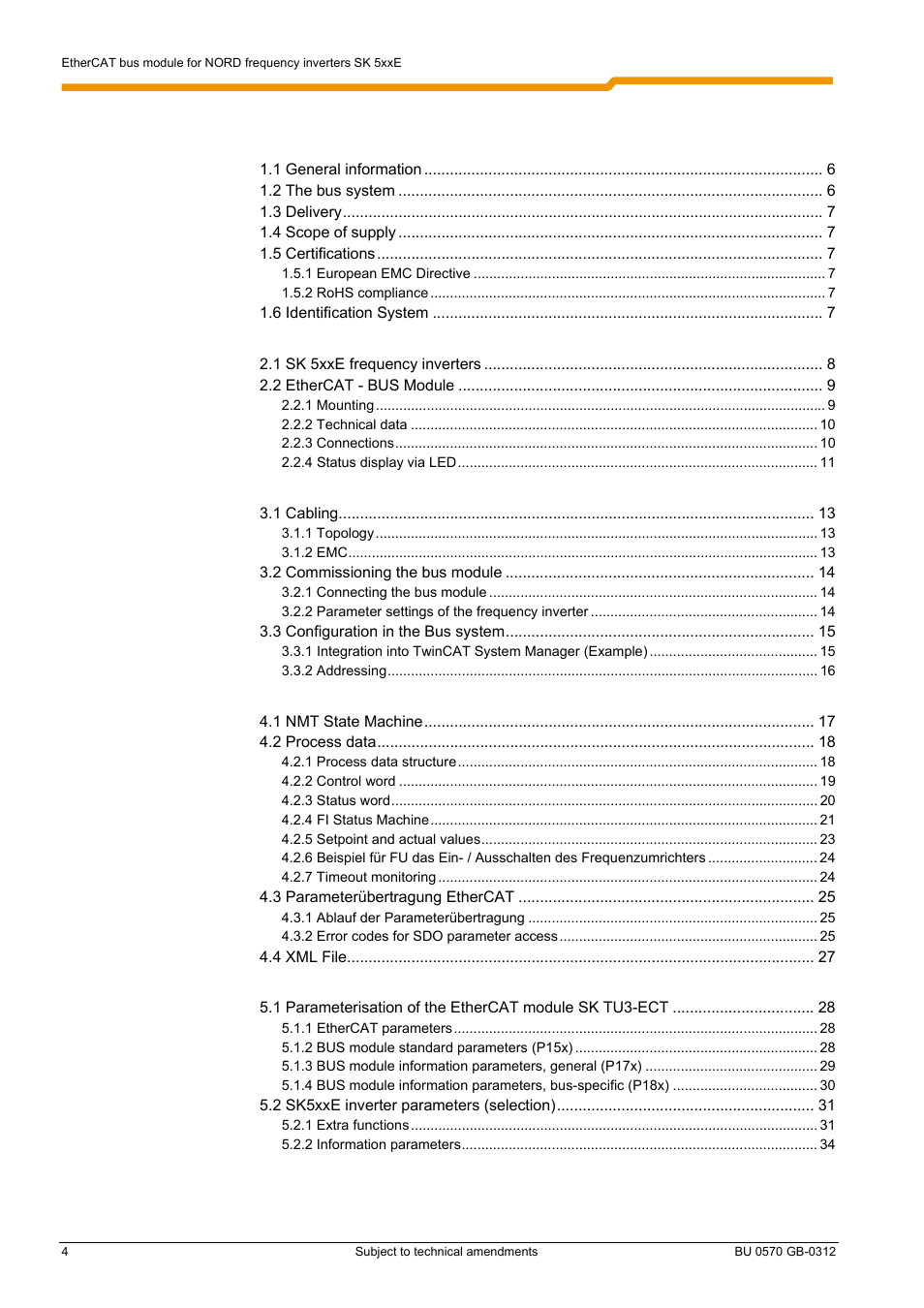 NORD Drivesystems BU0570 User Manual | Page 4 / 44