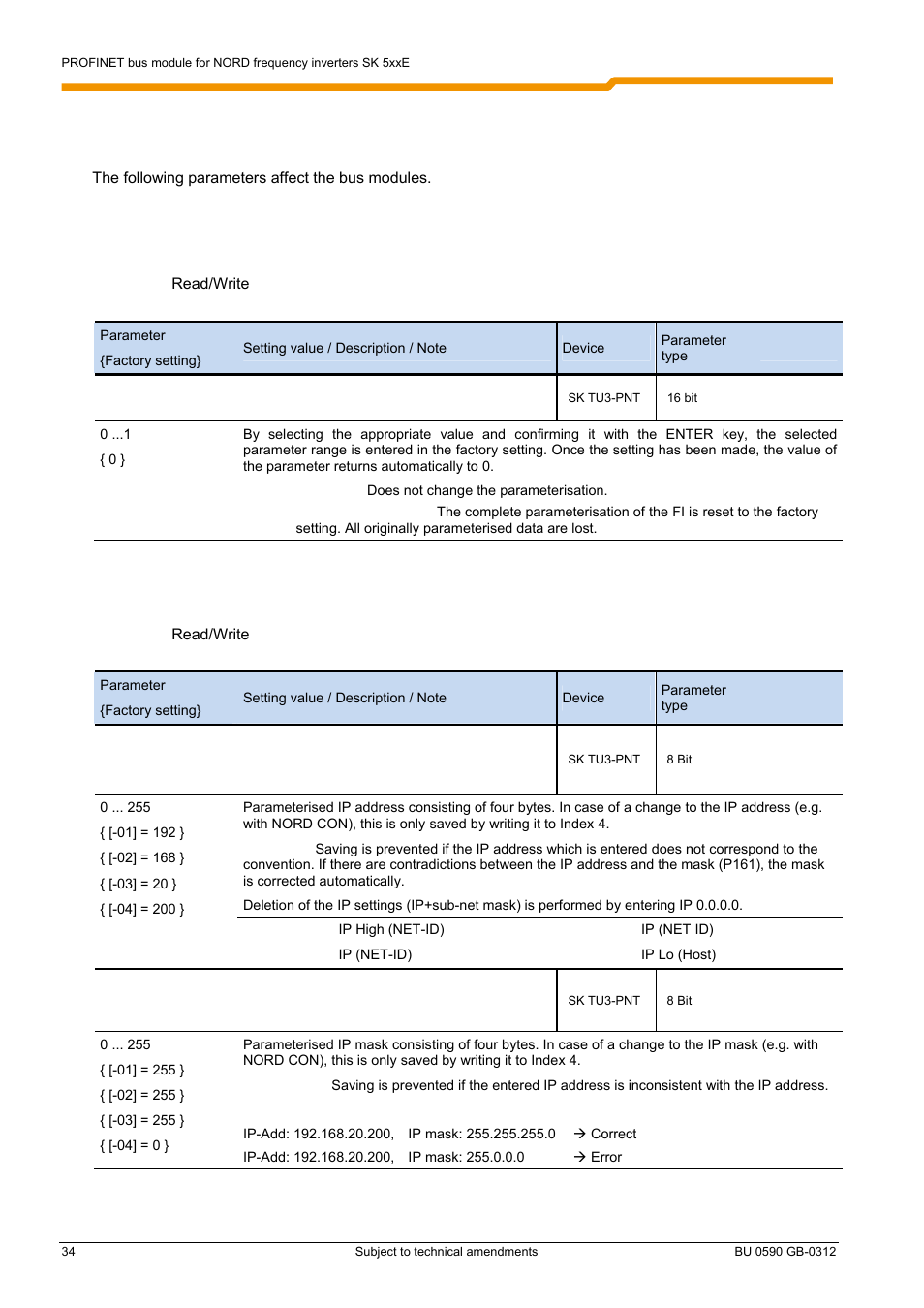 NORD Drivesystems BU0590 User Manual | Page 34 / 48