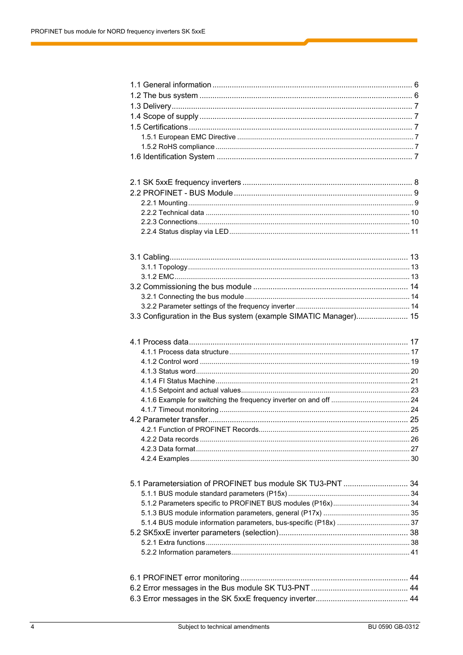 NORD Drivesystems BU0590 User Manual | Page 4 / 48