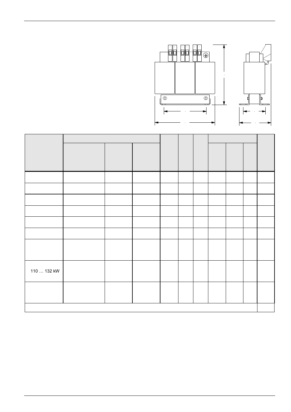 6 output choke (accessories), Tb2 b1 l1 l2 | NORD Drivesystems BU0700 User Manual | Page 13 / 131