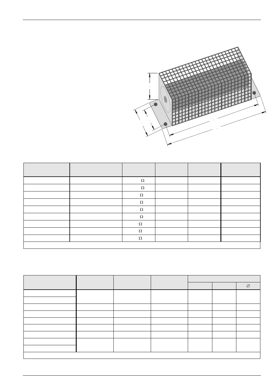 8 chassis brake resistors (accessory), 1 electrical data chassis br, 2 dimensions chassis br | B1 l1 b2 l2 t | NORD Drivesystems BU0700 User Manual | Page 15 / 131