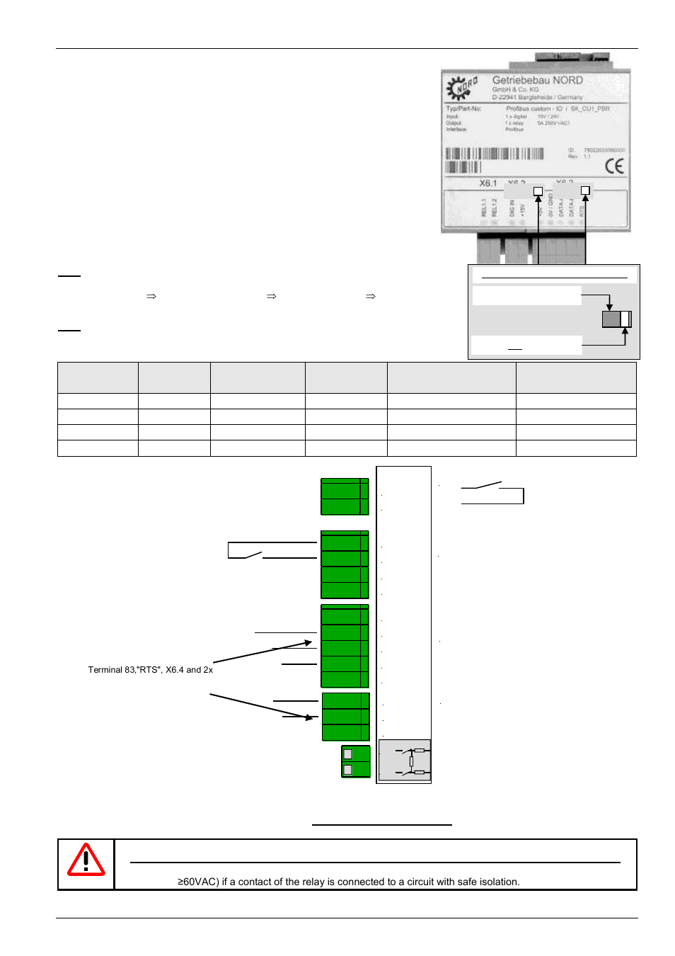 5 bus customer units, X6 .4 | NORD Drivesystems BU0700 User Manual | Page 49 / 131