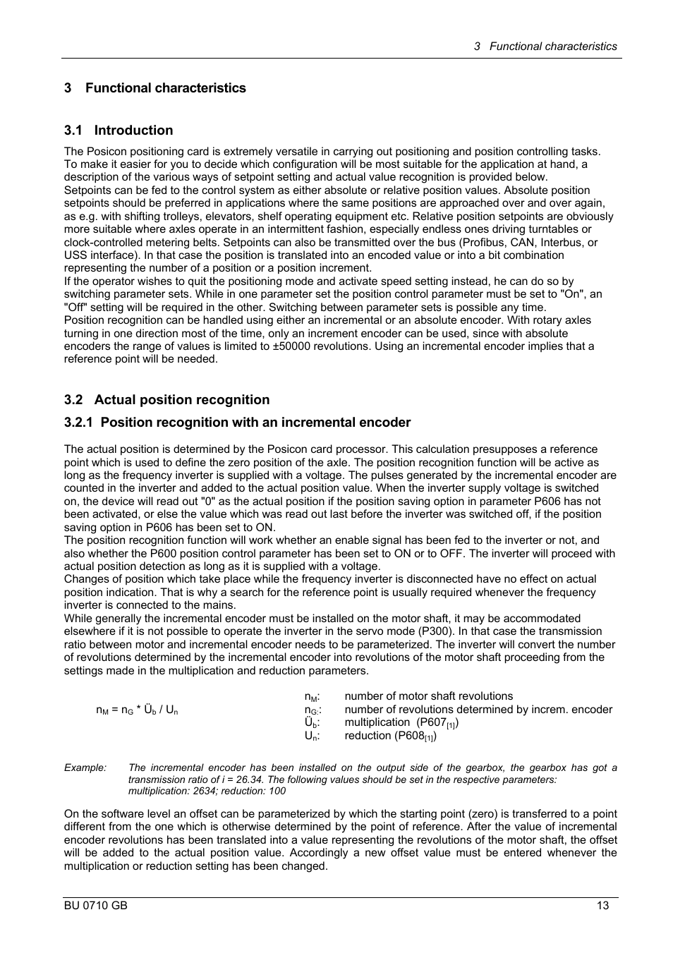 3 functional characteristics 3.1 introduction | NORD Drivesystems BU0710 User Manual | Page 13 / 32