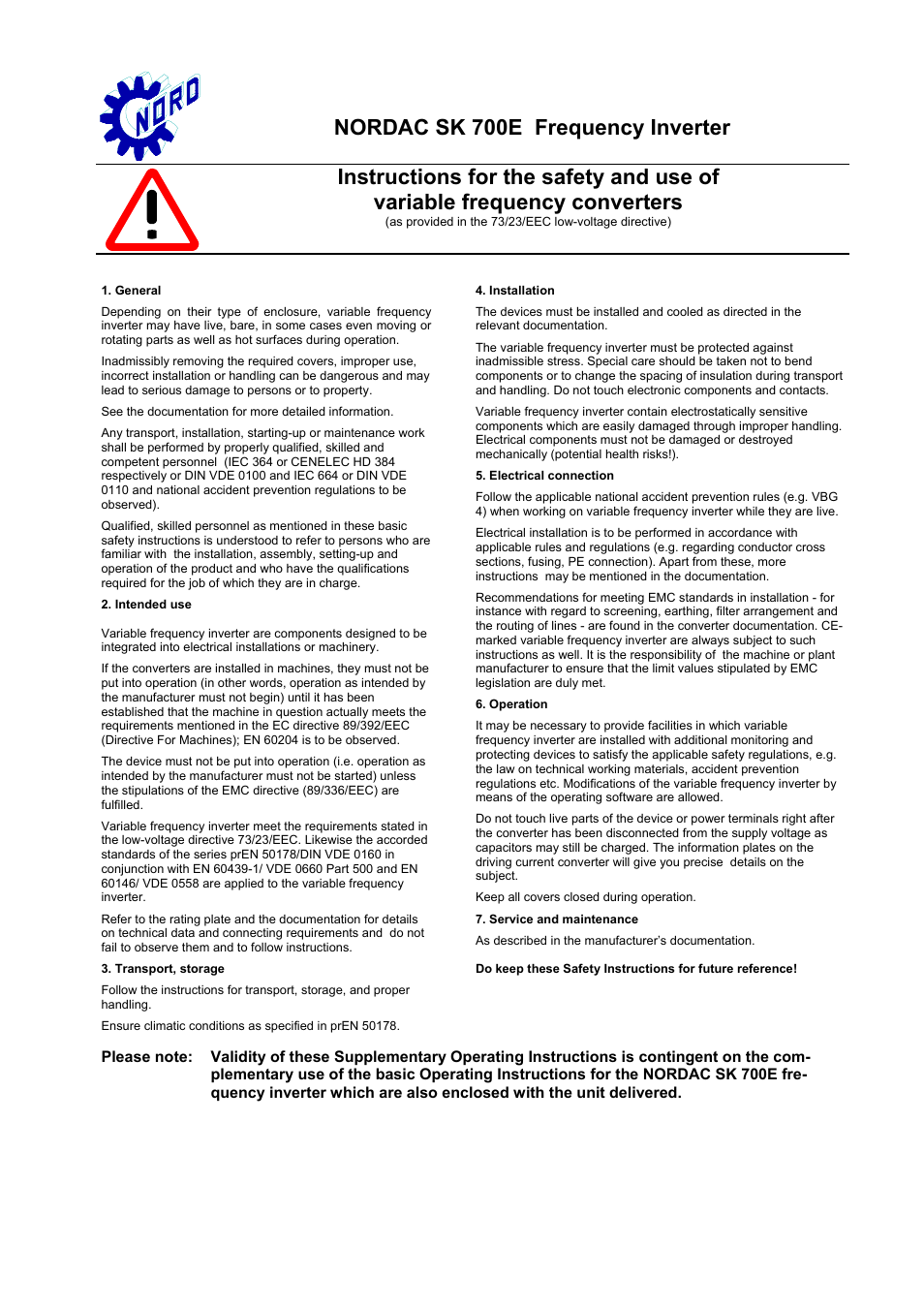 NORD Drivesystems BU0710 User Manual | Page 3 / 32