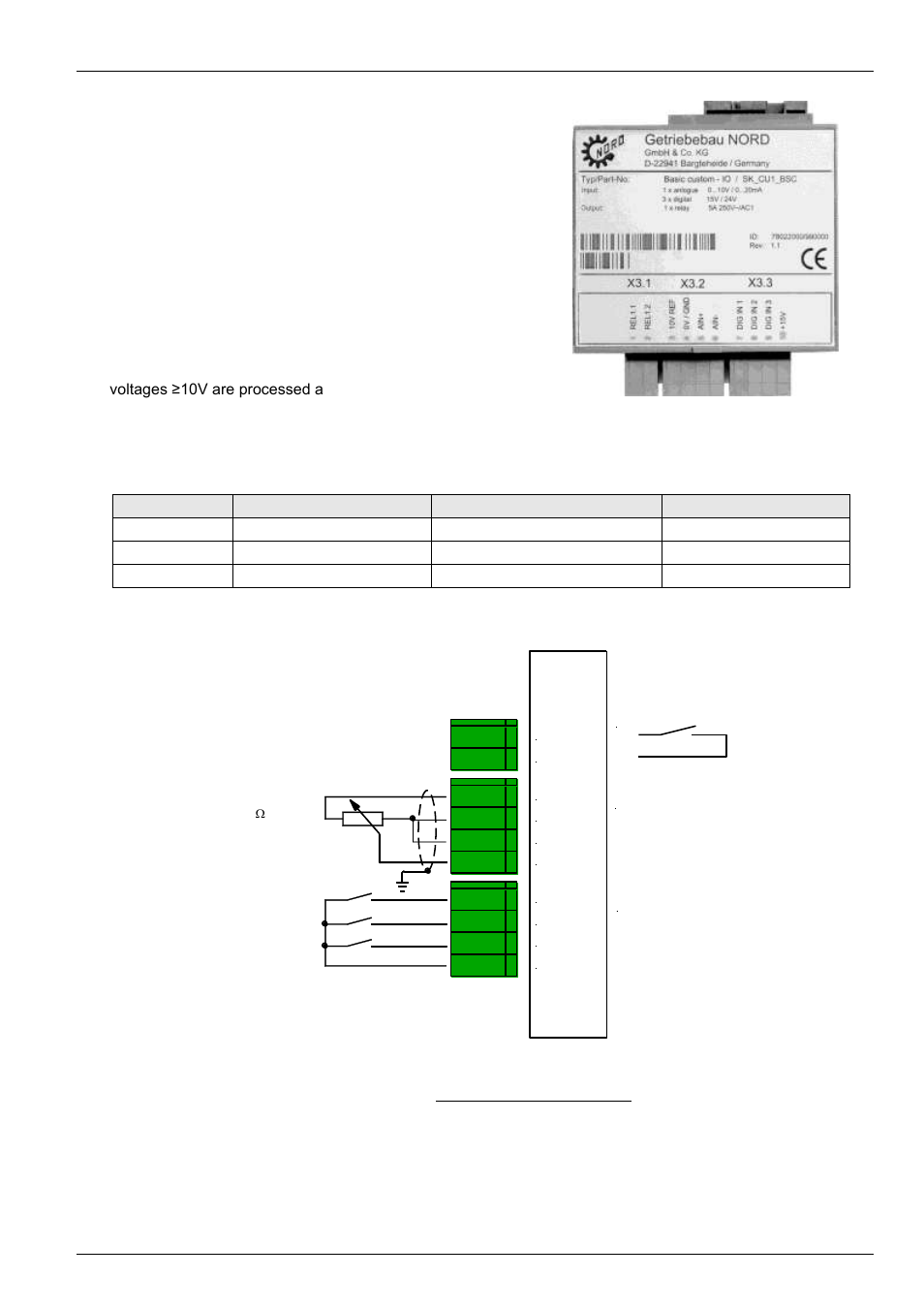 3 customer unit basic i/o | NORD Drivesystems BU0750 User Manual | Page 42 / 157