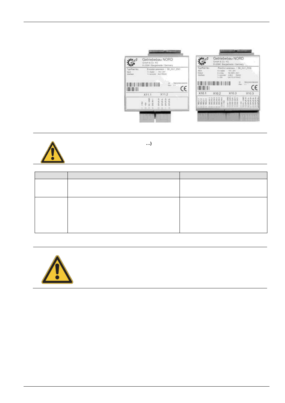 4 overview of special extensions | NORD Drivesystems BU0750 User Manual | Page 47 / 157