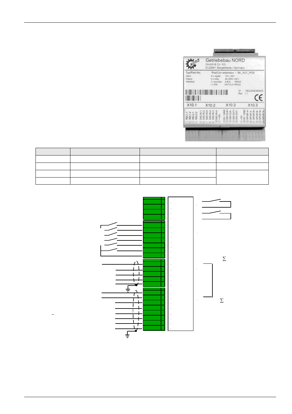 4 special extension posicon i/o | NORD Drivesystems BU0750 User Manual | Page 51 / 157