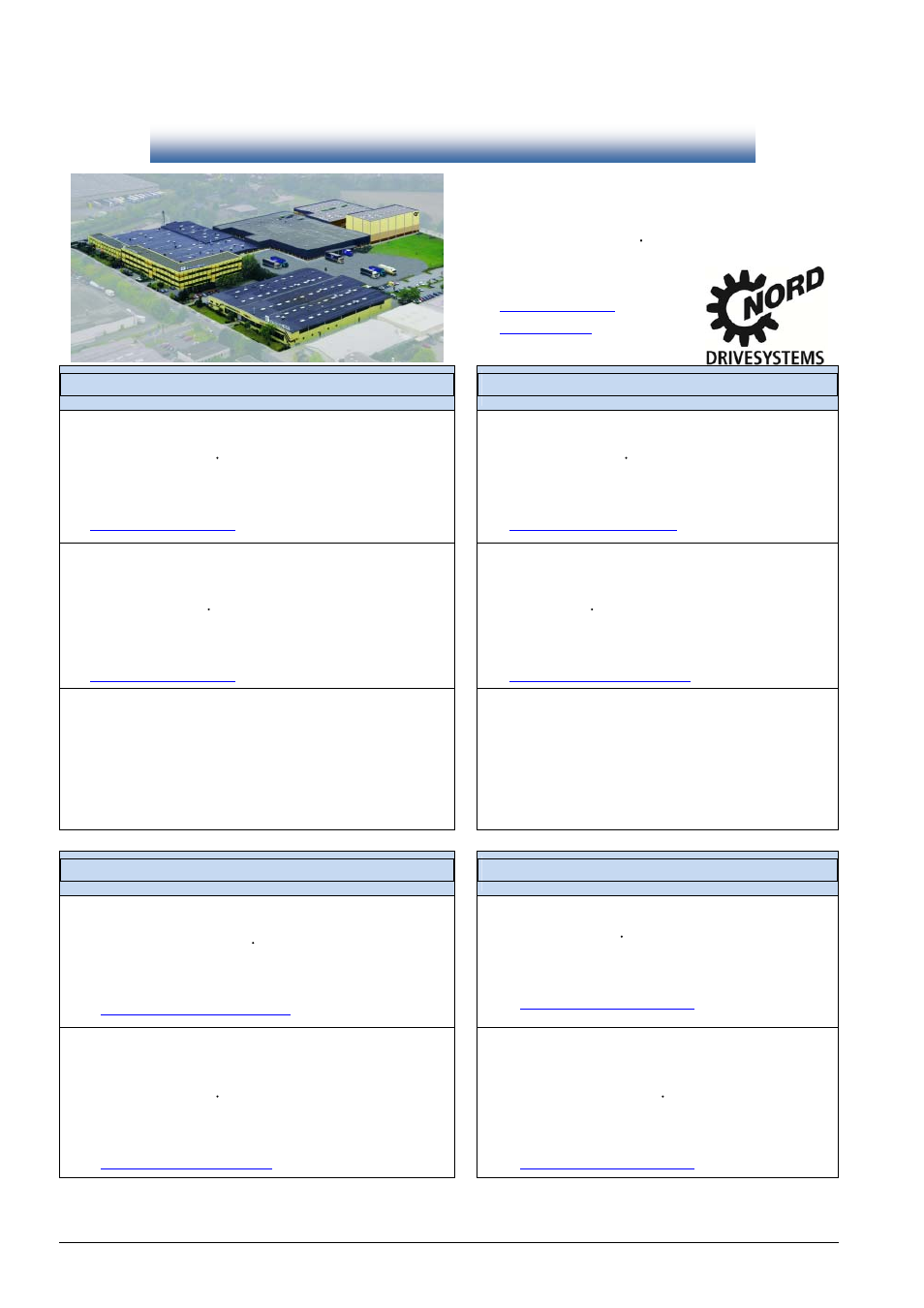 Nord offices in germany, Getriebebau nord | NORD Drivesystems BU0930 User Manual | Page 8 / 8