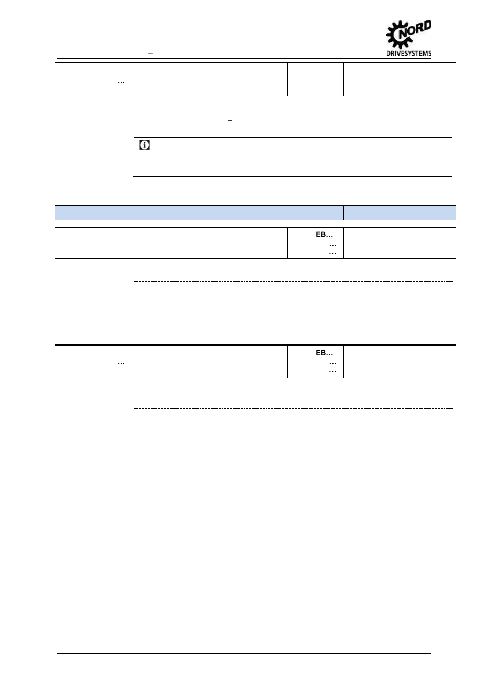 General bus informationparameters (p17x), Password, Present error | Software version | NORD Drivesystems BU2100 User Manual | Page 24 / 34