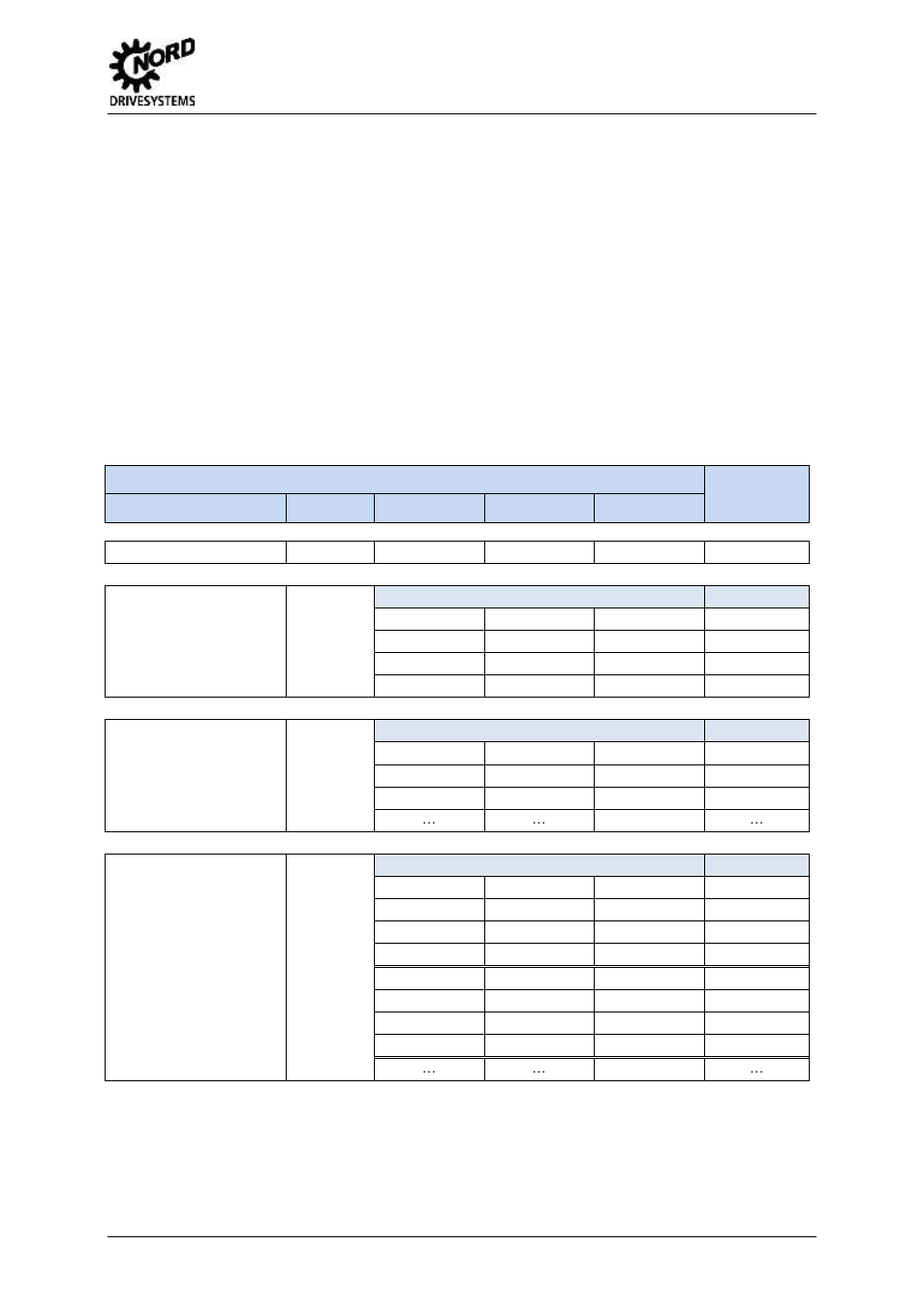 Table 15: sub-index coding, 4 communication and protocol | NORD Drivesystems BU2200 User Manual | Page 22 / 42