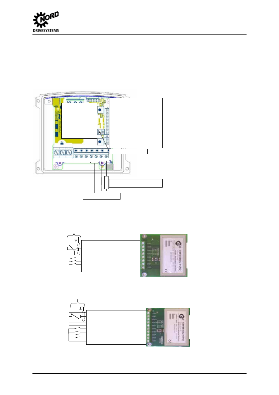 Power and and control terminal connection | NORD Drivesystems MI0300 User Manual | Page 19 / 36