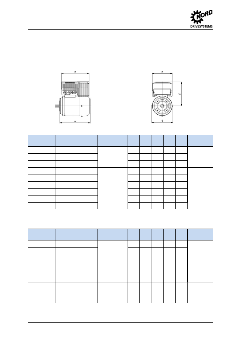 Dimensions, 1 frequency inverter - motor mounted, 1 frequency inverter sk 300e | Frequency inverter - motor mounted, Frequency inverter sk 300e | NORD Drivesystems MI0300 User Manual | Page 28 / 36