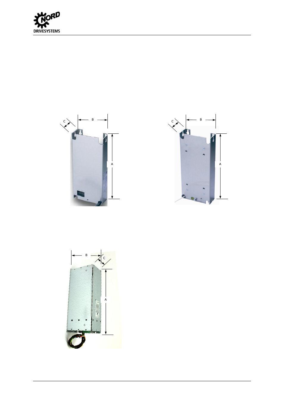 3 mains filters, Dimensions, Mains filters | 4 dimensions | NORD Drivesystems MI0700 User Manual | Page 69 / 84