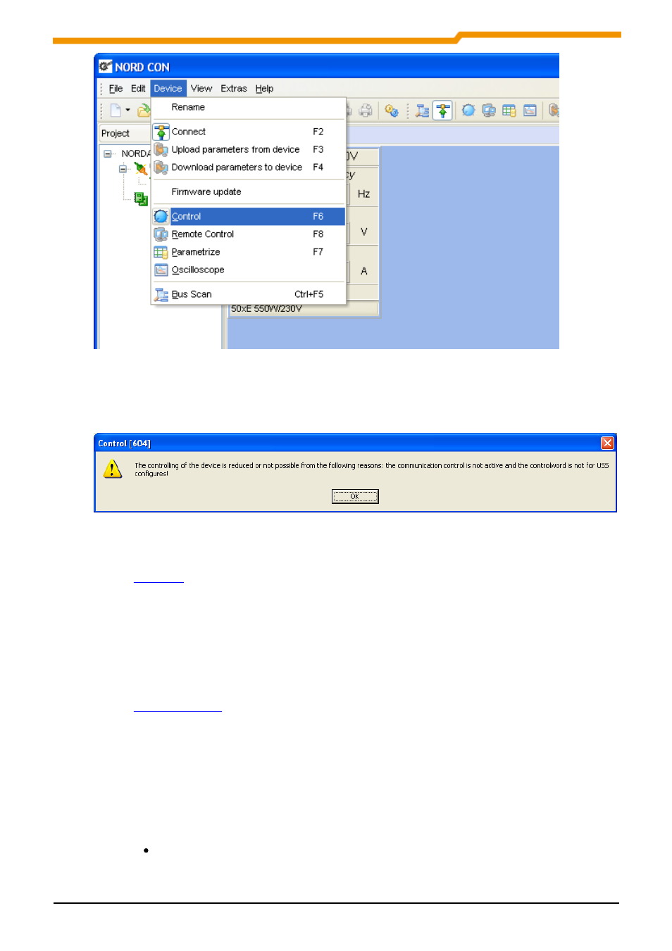 Standard control, 2 standard control | NORD Drivesystems BU0000 User Manual | Page 36 / 85