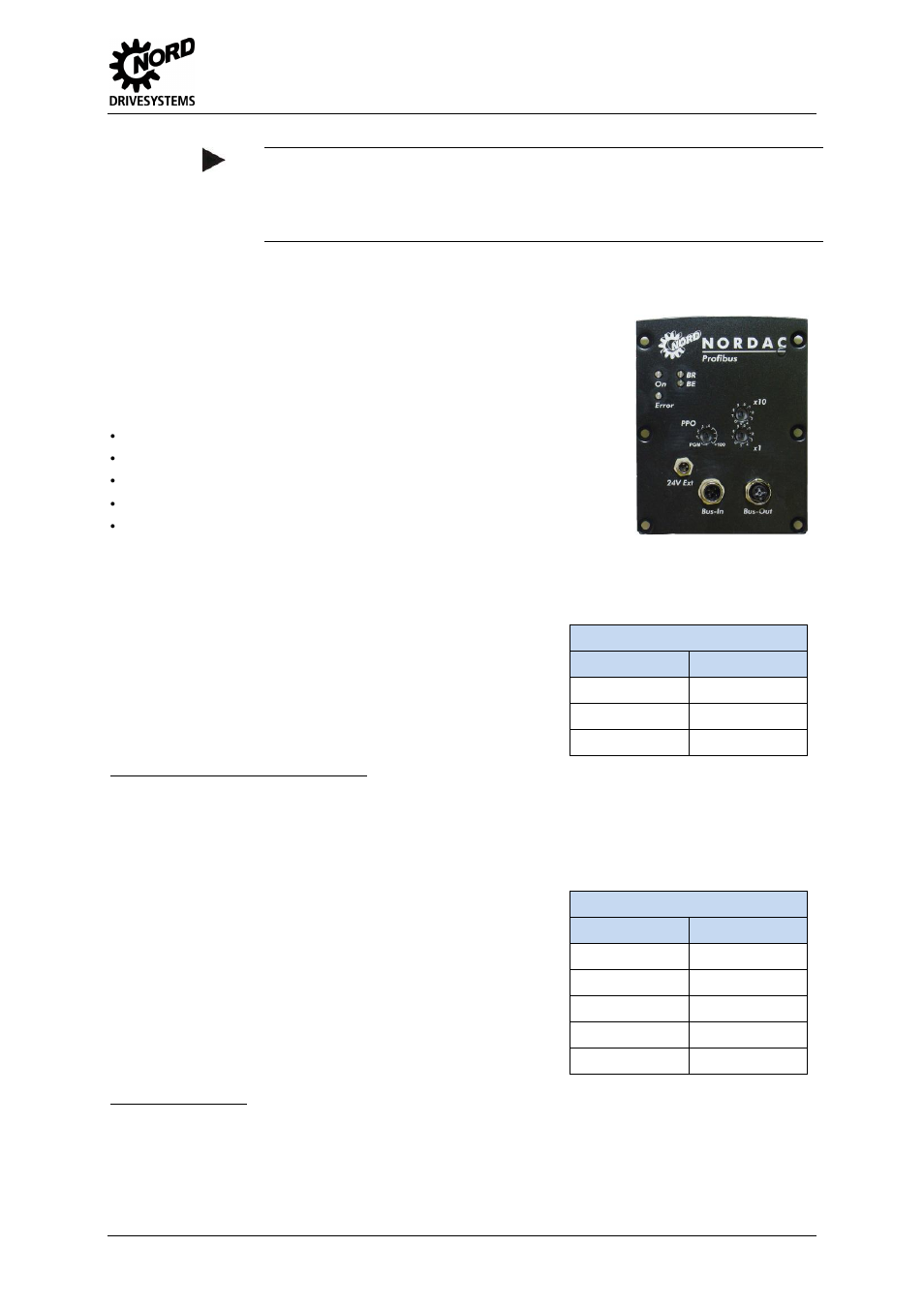 3 profibus module sk tu2-pbr-24v, External m12 round plug connector bus connection, Profibus module sk tu2-pbr-24v | 2 modules | NORD Drivesystems BU0020 User Manual | Page 29 / 104