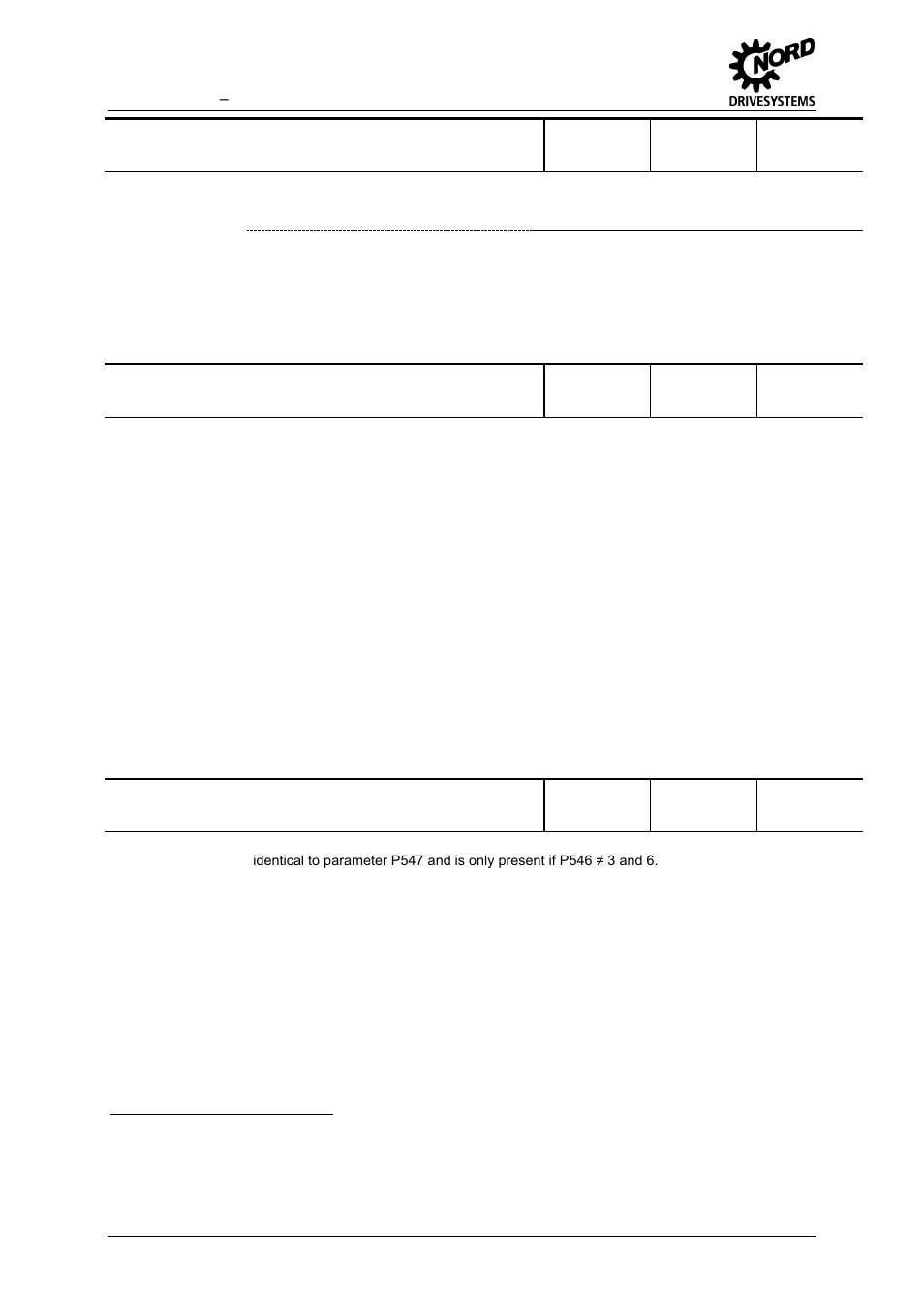 P546 bus setpoint 1, P547 bus setpoint 2, P548 bus setpoint 3 | NORD Drivesystems BU0020 User Manual | Page 58 / 104