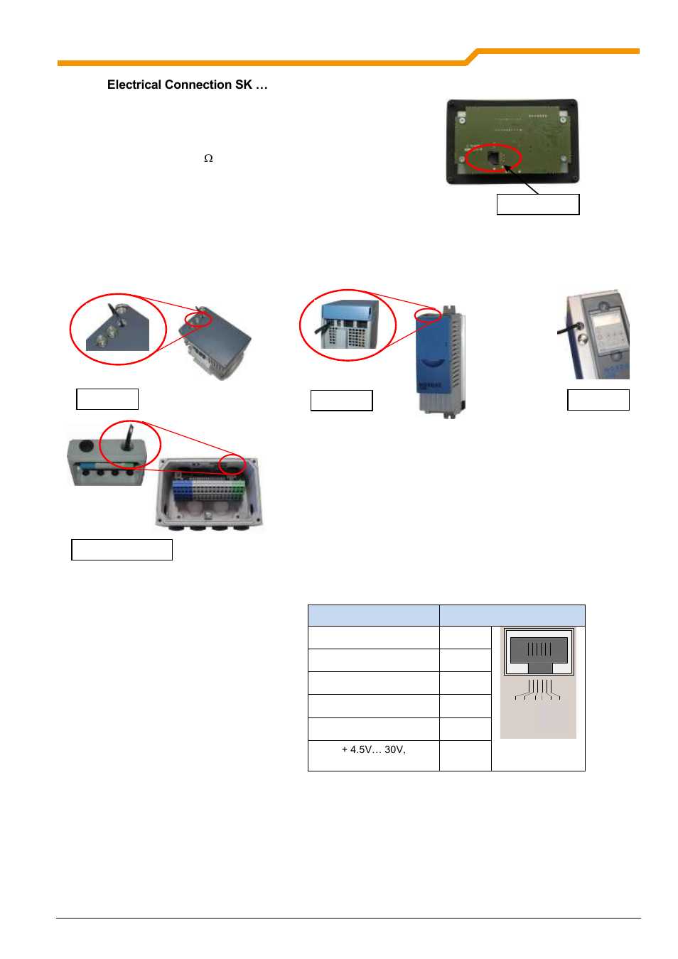 4 electrical connection sk …-3e, Dig i n 5, Vo + 5 v | NORD Drivesystems BU0040 User Manual | Page 18 / 60