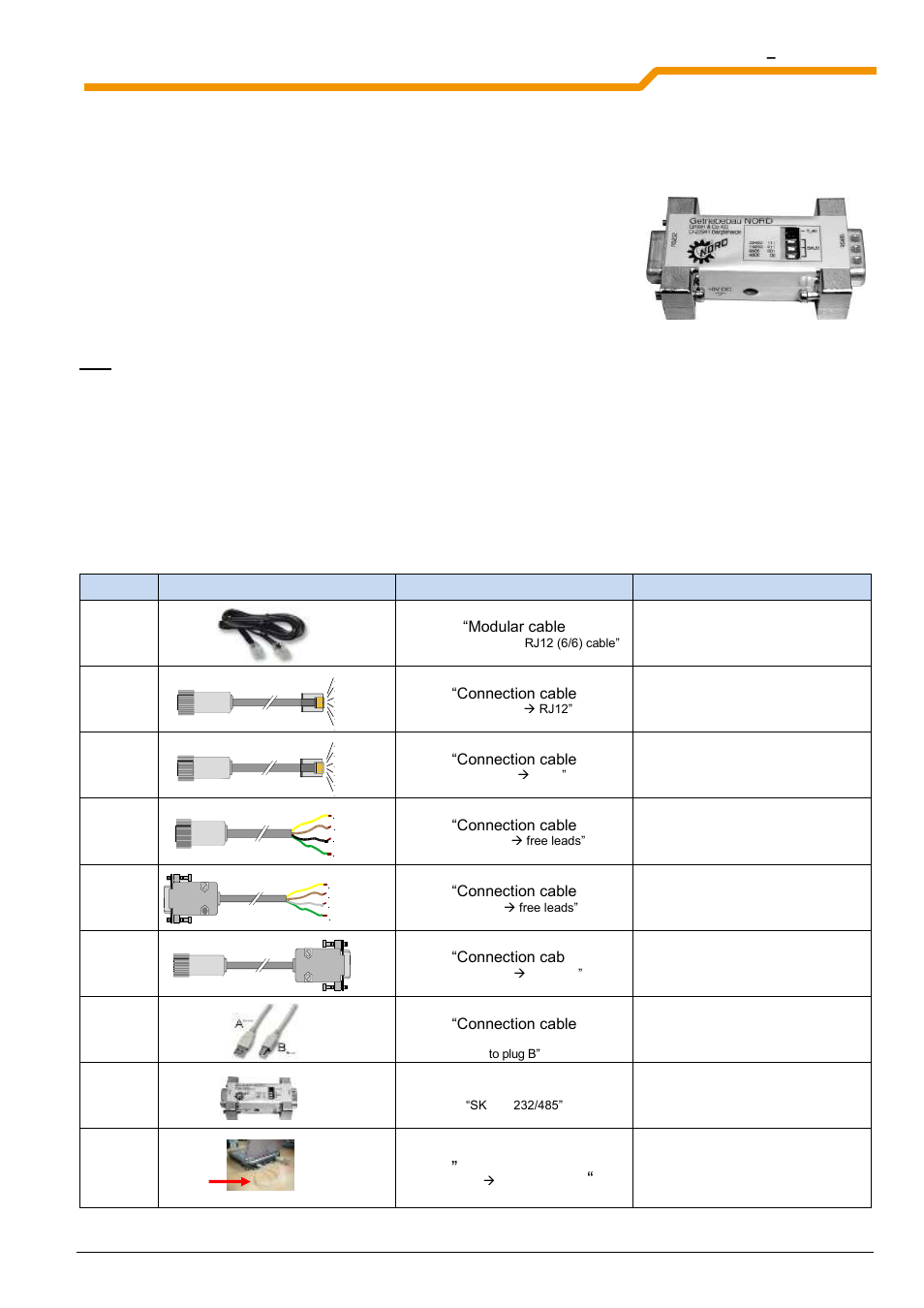 4 accessories for nord parameterisation boxes | NORD Drivesystems BU0040 User Manual | Page 41 / 60