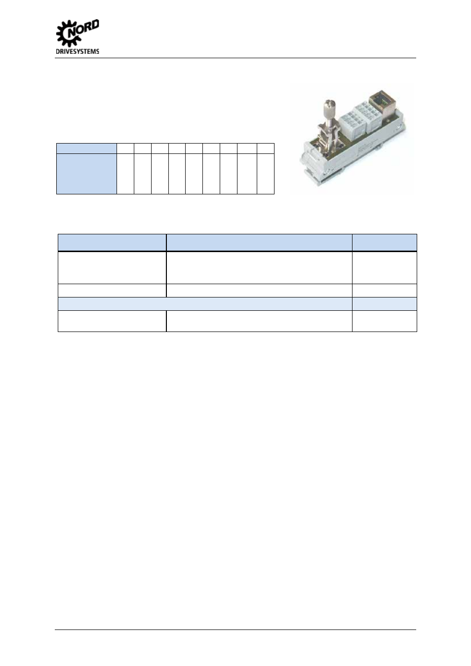 3 rj45 wago- connection module, Rj45 wago- connection module, Table 3: rj45 wago connection module | 2 modules | NORD Drivesystems BU0060 User Manual | Page 19 / 104