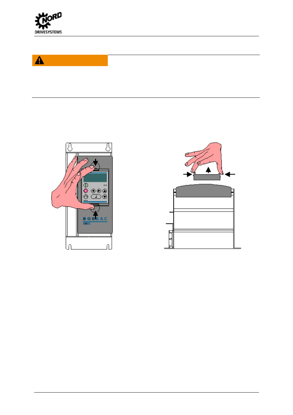 4 installation of the sk tu1 technology unit, Installation of the sk tu1 technology unit, Warning | NORD Drivesystems BU0060 User Manual | Page 25 / 104