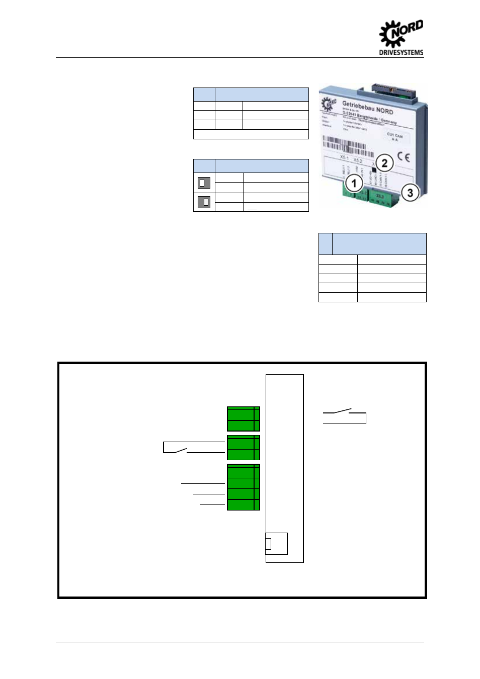 5 cannord module, sk cu1-can, Sk cu1can terminal assignment, Cannord module, sk cu1-can | Figure 4: sk cu1-can terminal assignment | NORD Drivesystems BU0060 User Manual | Page 26 / 104