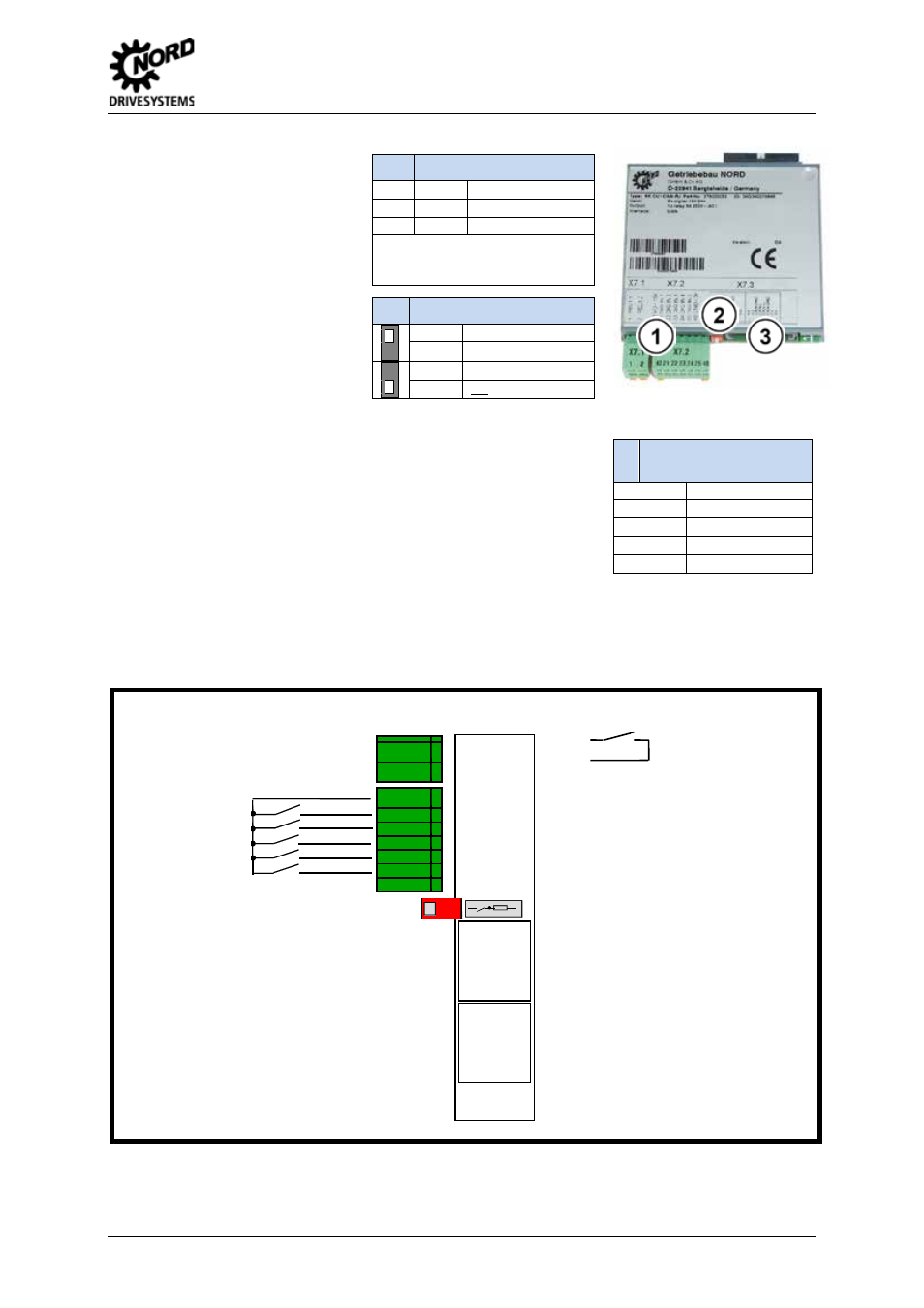 6 cannord module, sk cu1-can-rj, Sk cu1can-rj terminal assignment, Cannord module, sk cu1-can-rj | Figure 5: sk cu1-can-rj terminal assignment, 2 modules | NORD Drivesystems BU0060 User Manual | Page 27 / 104