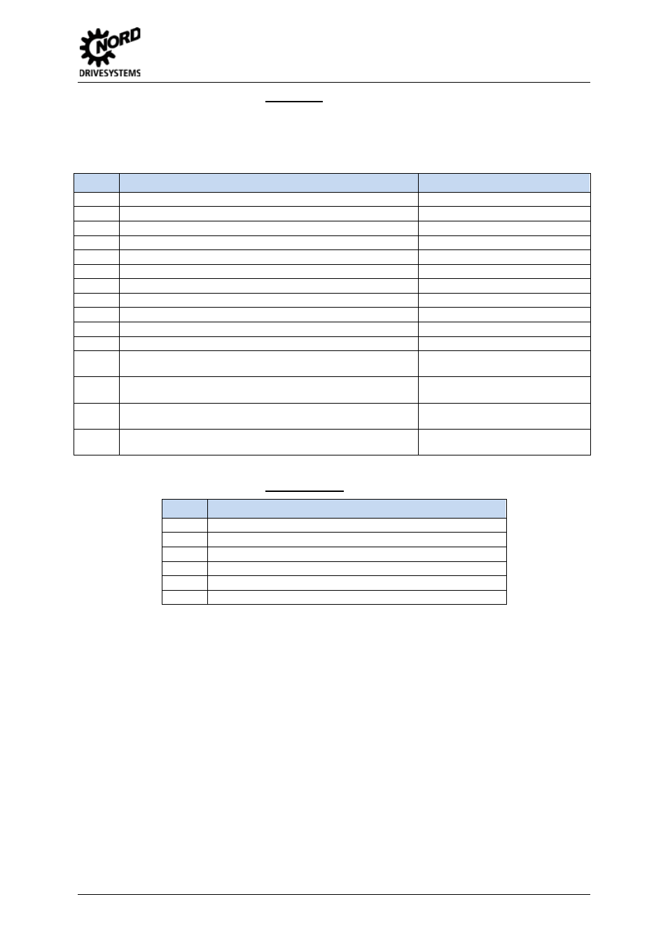 Meanings of the values sent in the order label, Meanings of the values sent in the response label, 4 communication and protocol | NORD Drivesystems BU0060 User Manual | Page 53 / 104