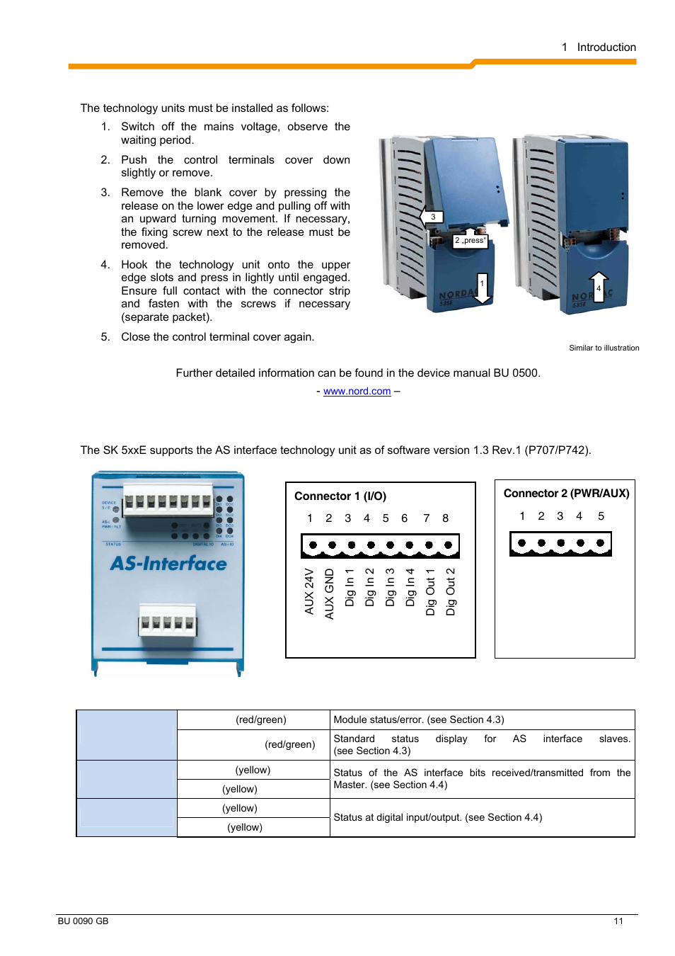 NORD Drivesystems BU0090 User Manual | Page 11 / 72