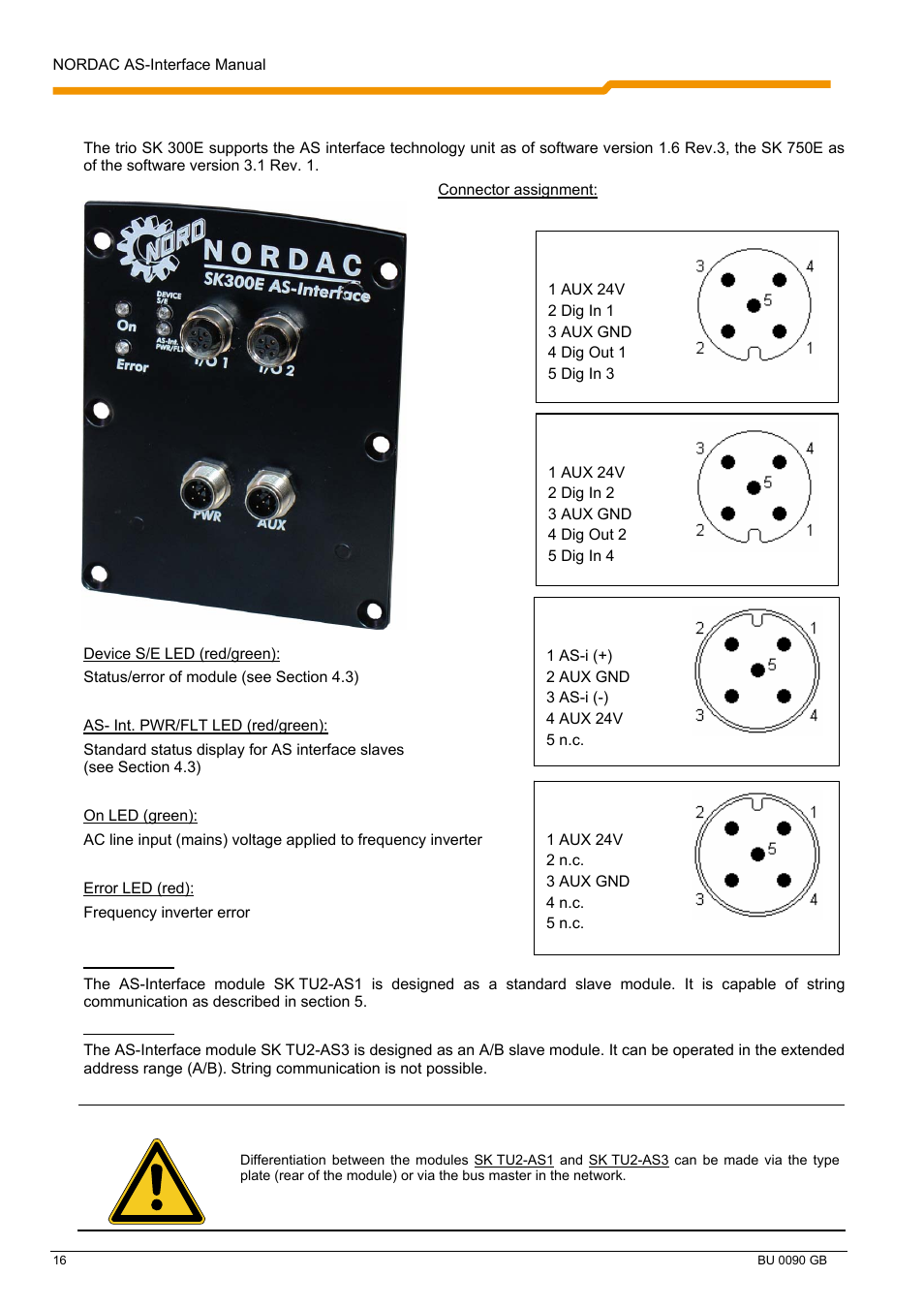 NORD Drivesystems BU0090 User Manual | Page 16 / 72