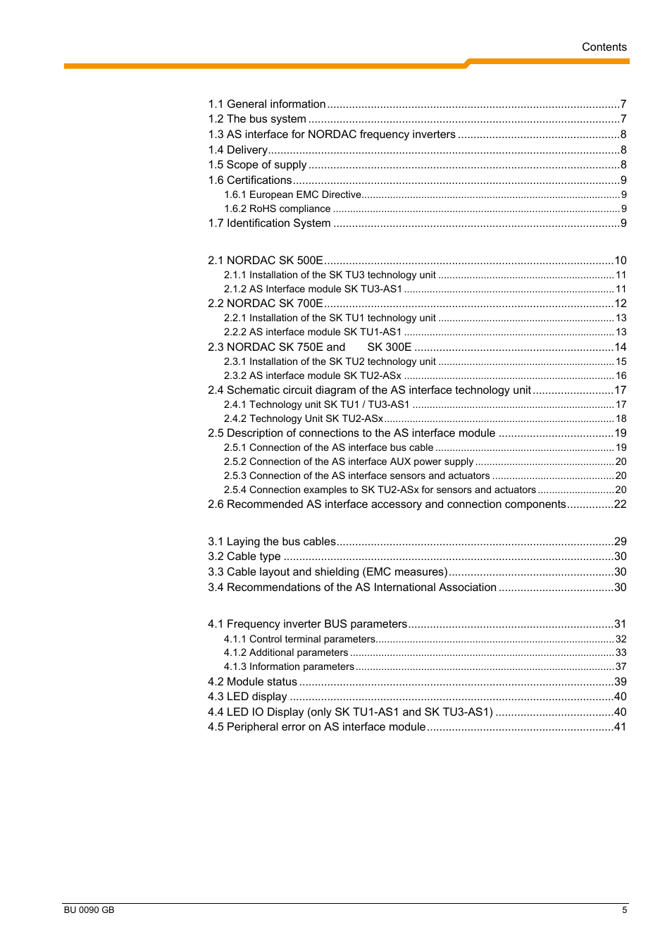 NORD Drivesystems BU0090 User Manual | Page 5 / 72