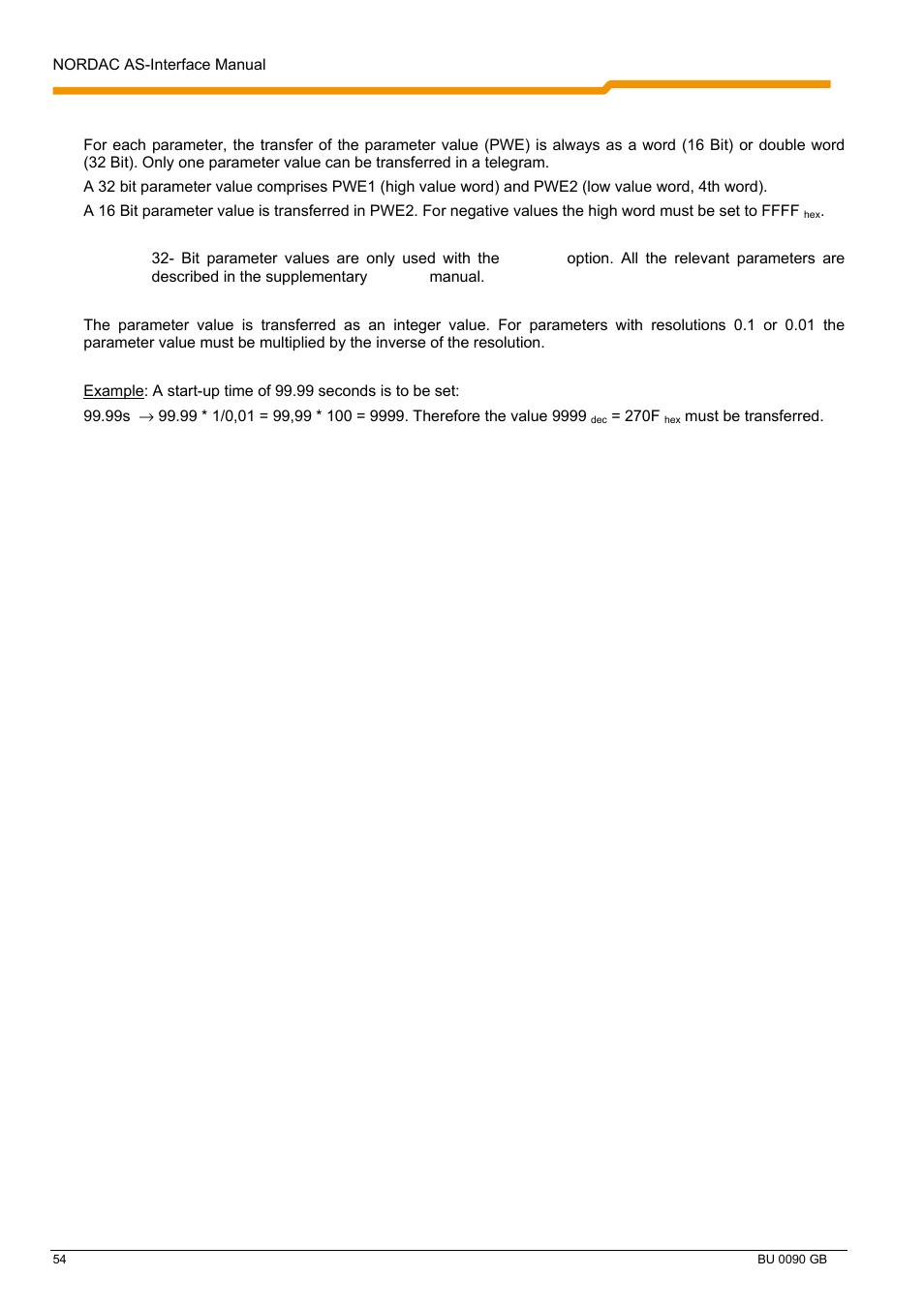 NORD Drivesystems BU0090 User Manual | Page 54 / 72