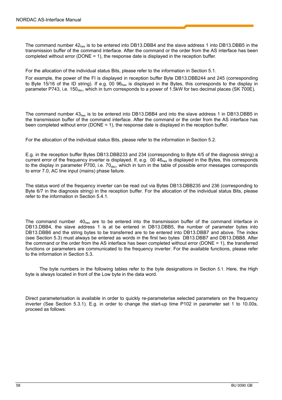NORD Drivesystems BU0090 User Manual | Page 58 / 72