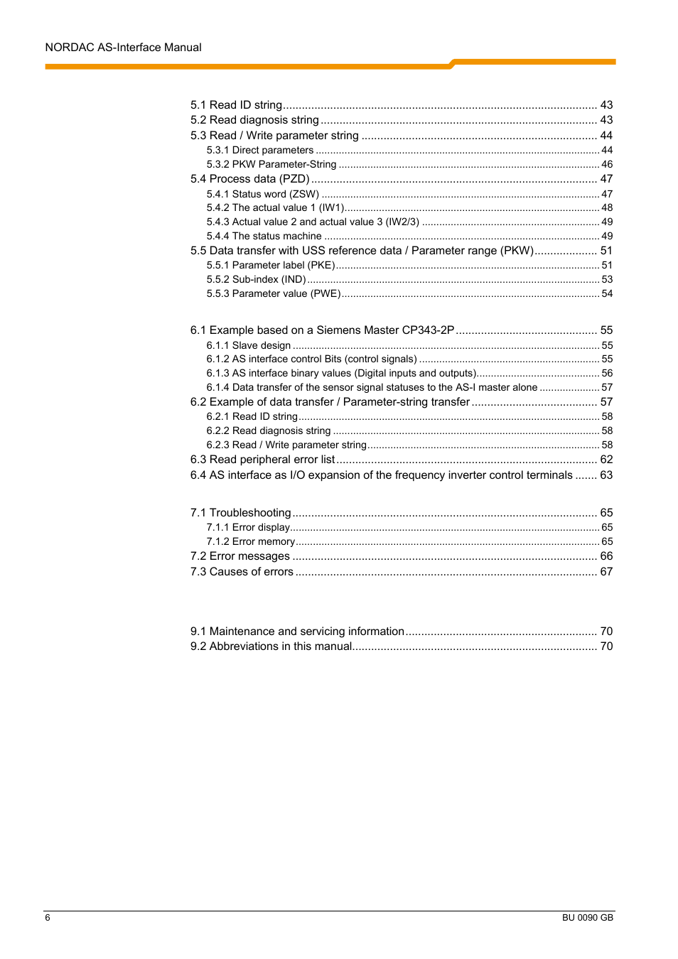 NORD Drivesystems BU0090 User Manual | Page 6 / 72
