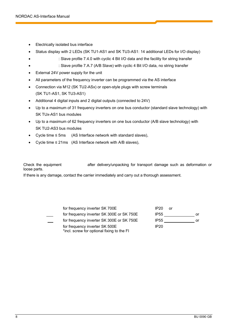 NORD Drivesystems BU0090 User Manual | Page 8 / 72