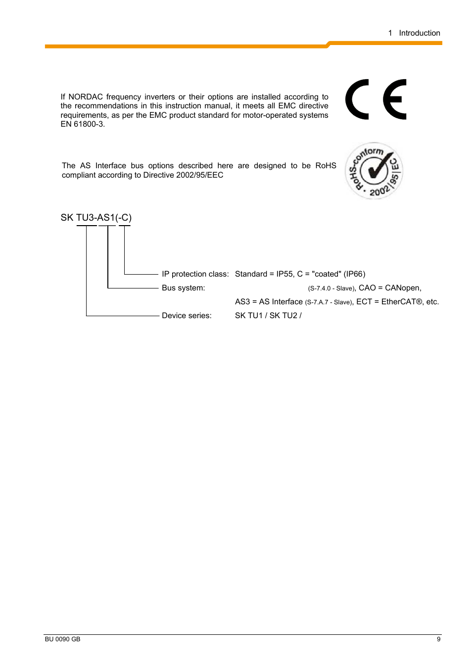 NORD Drivesystems BU0090 User Manual | Page 9 / 72