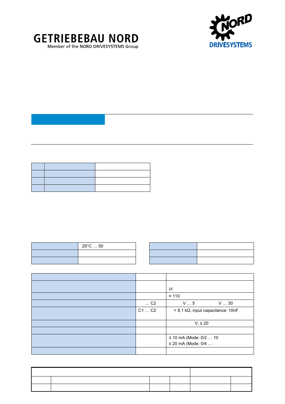 NORD Drivesystems TI 275271006 User Manual | 5 pages