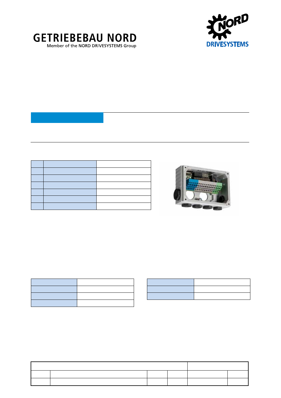 NORD Drivesystems TI 275280000 User Manual | 4 pages