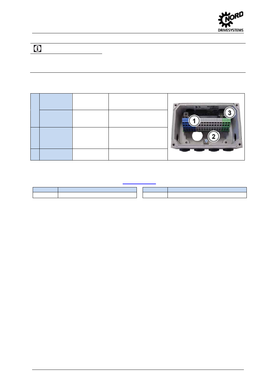 Connections, Information, Contacting | NORD Drivesystems TI 275280000 User Manual | Page 4 / 4