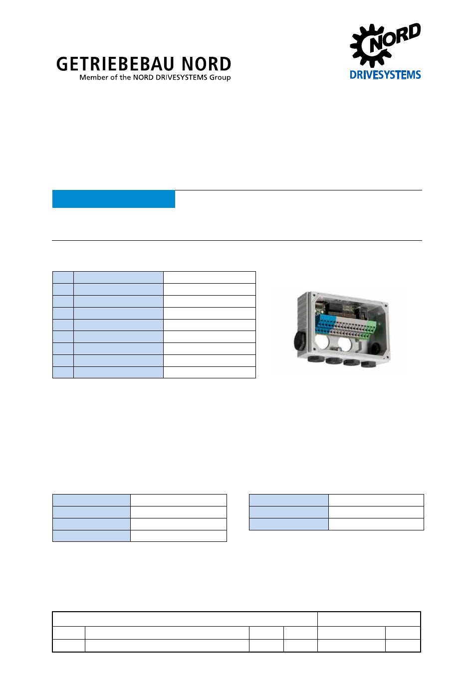 NORD Drivesystems TI 275280500 User Manual | 4 pages