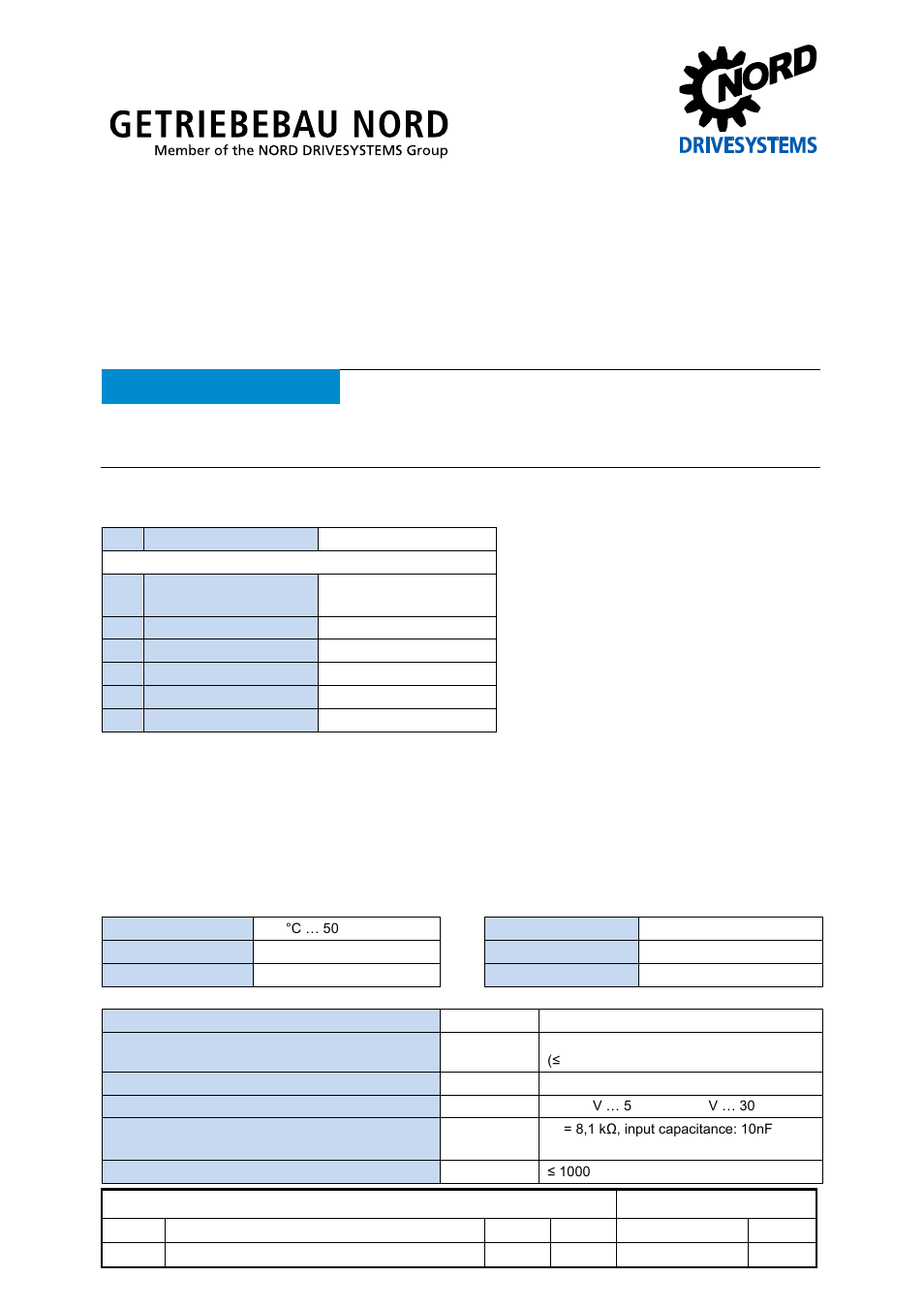 NORD Drivesystems TI 275281106 User Manual | 8 pages