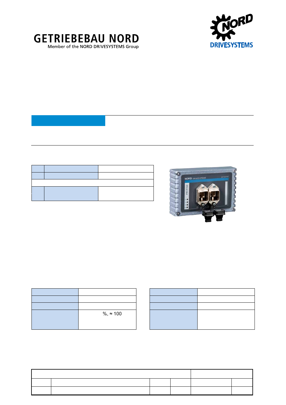 NORD Drivesystems TI 275281115 User Manual | 8 pages