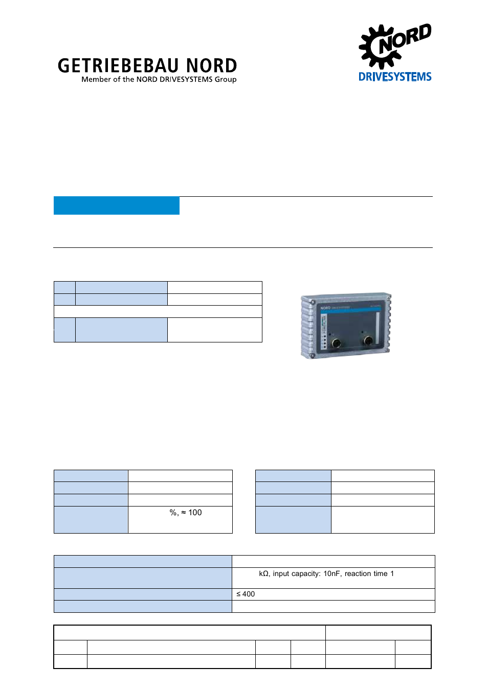 NORD Drivesystems TI 275281118 User Manual | 8 pages