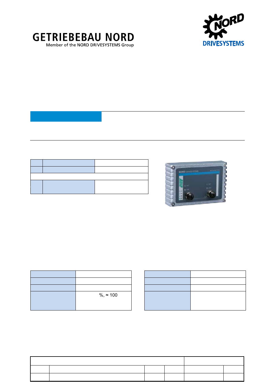 NORD Drivesystems TI 275281122 User Manual | 8 pages