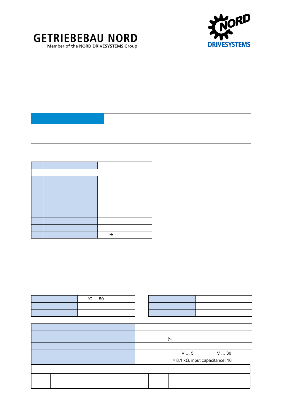 NORD Drivesystems TI 275281156 User Manual | 8 pages
