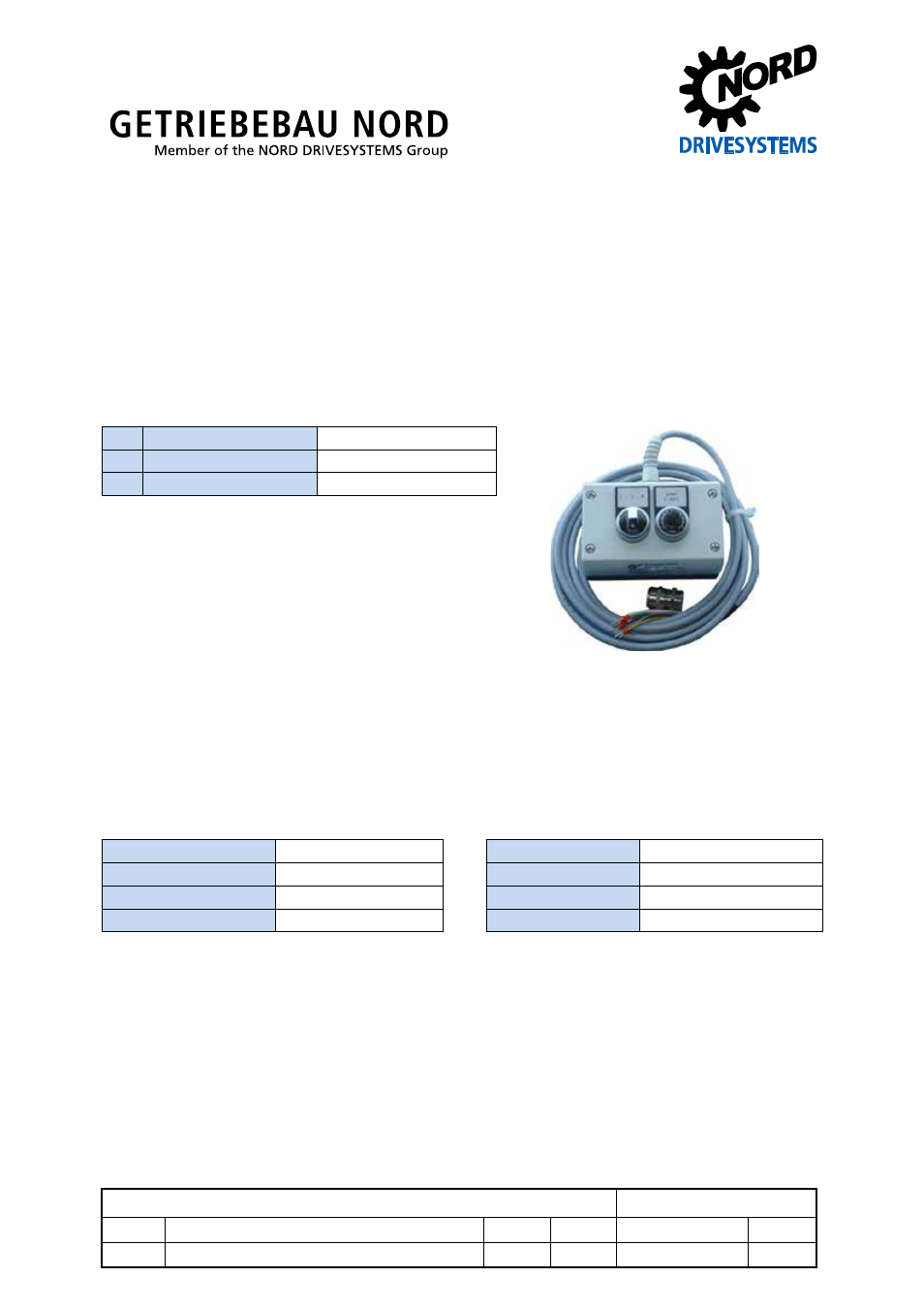 NORD Drivesystems TI 278910120 User Manual | 4 pages