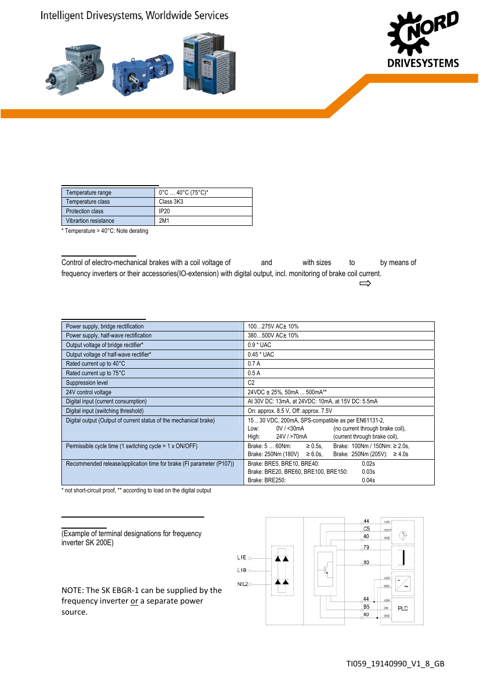NORD Drivesystems TI059_19140990 User Manual | 2 pages