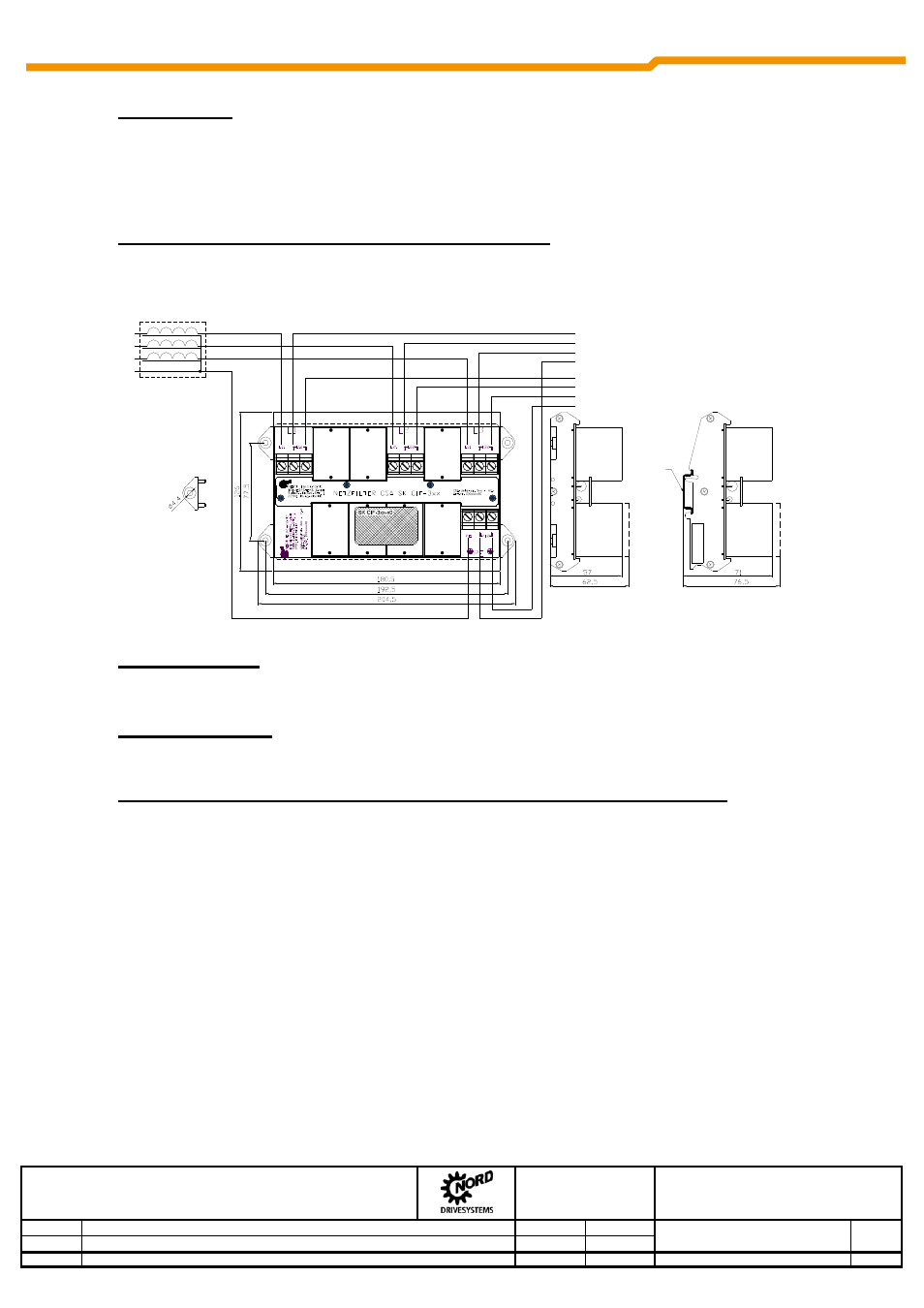 Connections, Schematic circuit diagram of electrical connection, Installation data | Scope of delivery, Ul/cul approval, Getriebebau nord gmbh & co. kg | NORD Drivesystems TI030_276997080 User Manual | Page 2 / 2